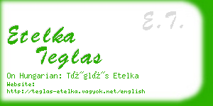 etelka teglas business card